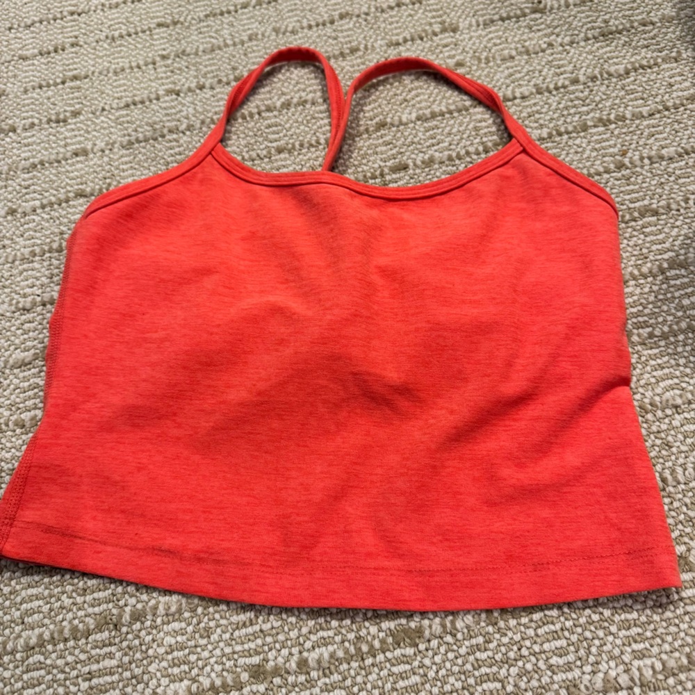 Beyond Yoga High-Waist Coral Red Leggings and tank set - Picture 9 of 9